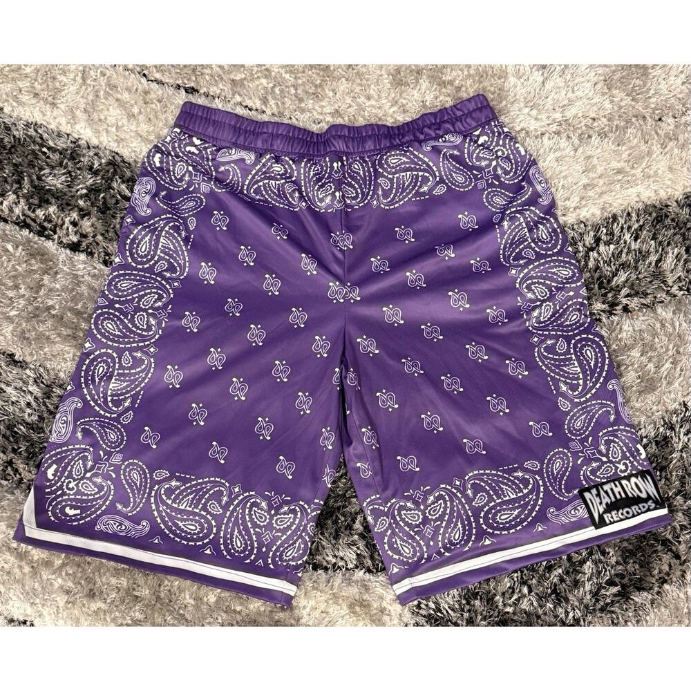 Death Row Records Purple Bandana Shorts Large Streetwear